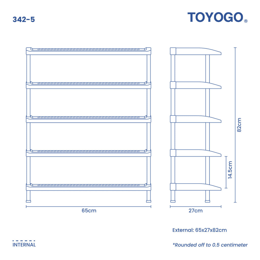 SHOE RACK 5 TIER (342-5)