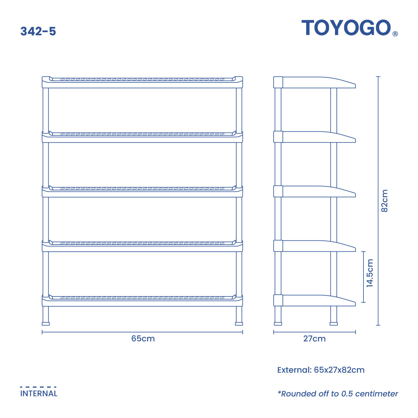 SHOE RACK 5 TIER (342-5)