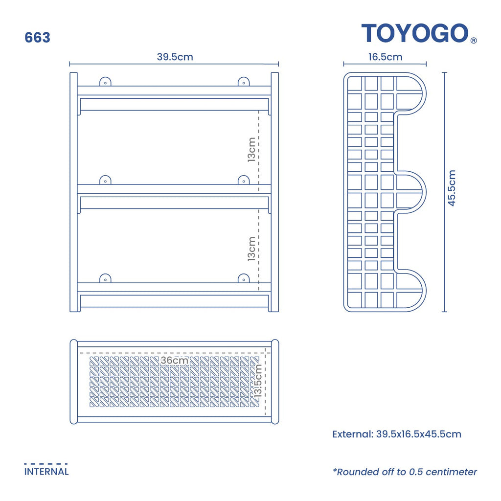 3 TIER RACK (SLIM) (663)