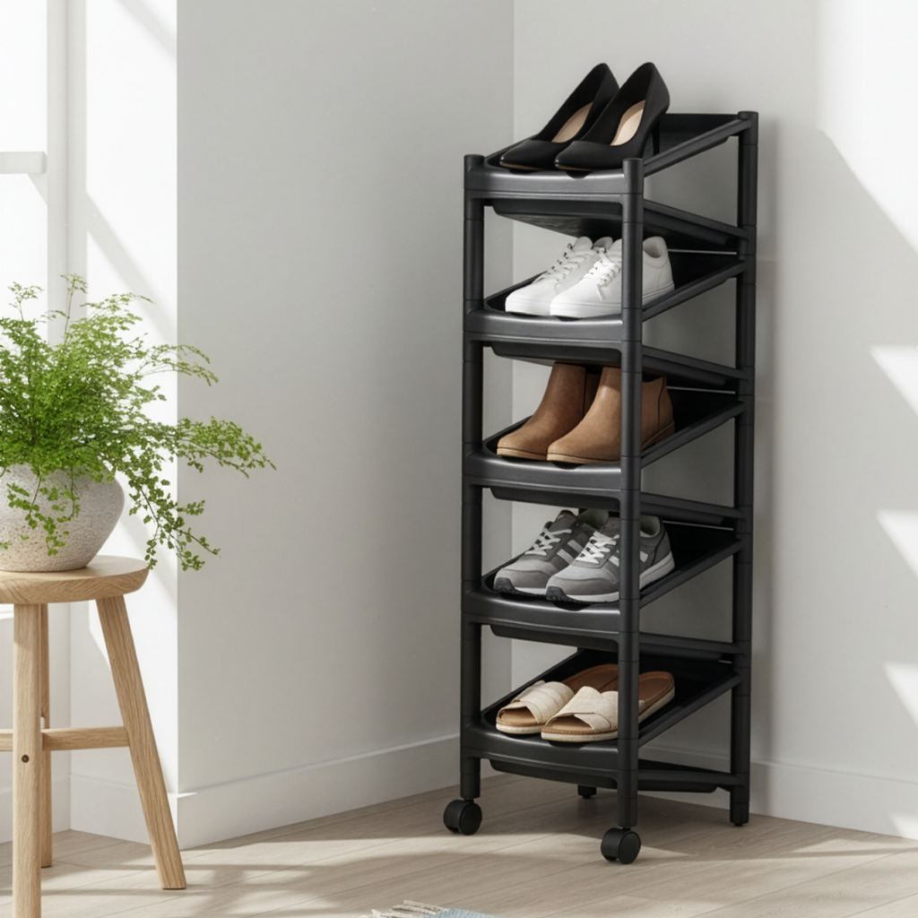 10 TIER SHOE RACK W WHL (831-10)