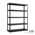 5 TIER DIY BOLTLESS RACK BLACK 80X30X147CM (HFH6722)